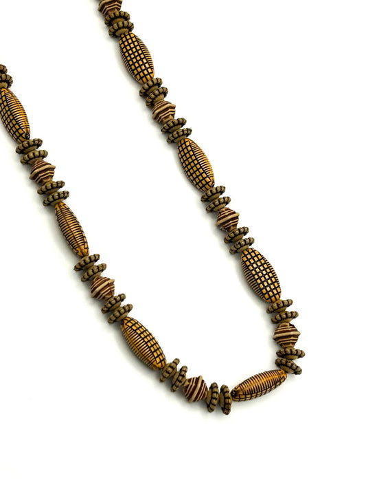 Recycled Plastic ‘Tortoise Home’ Beaded Necklace – Ghana Artisan