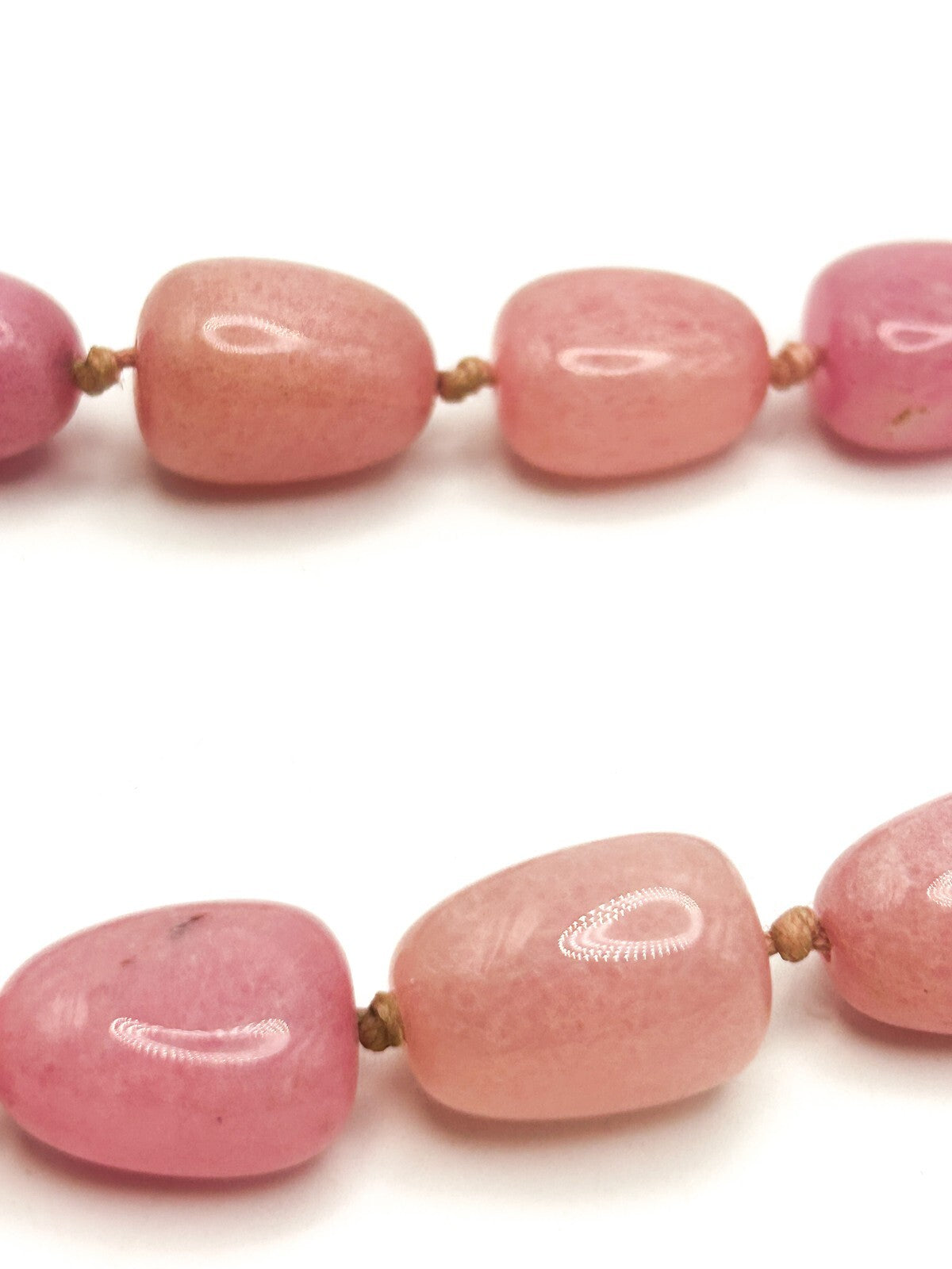 Lola Rose Pink Jade Chunk Necklace – Adjustable Cord boho