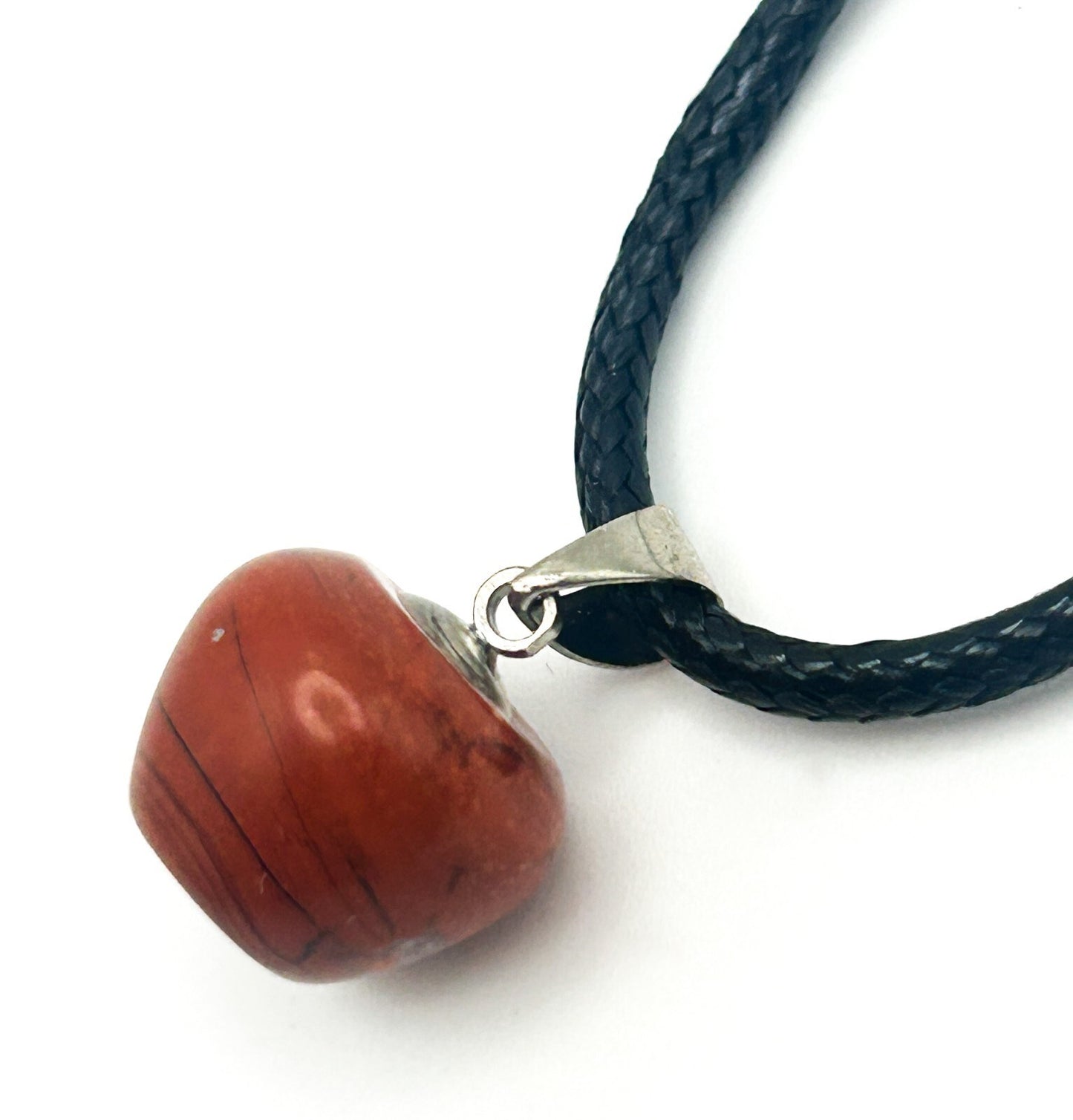Gemstone Pendant Cord Necklace Bundle – Labradorite Heart, Picture Jasper Point