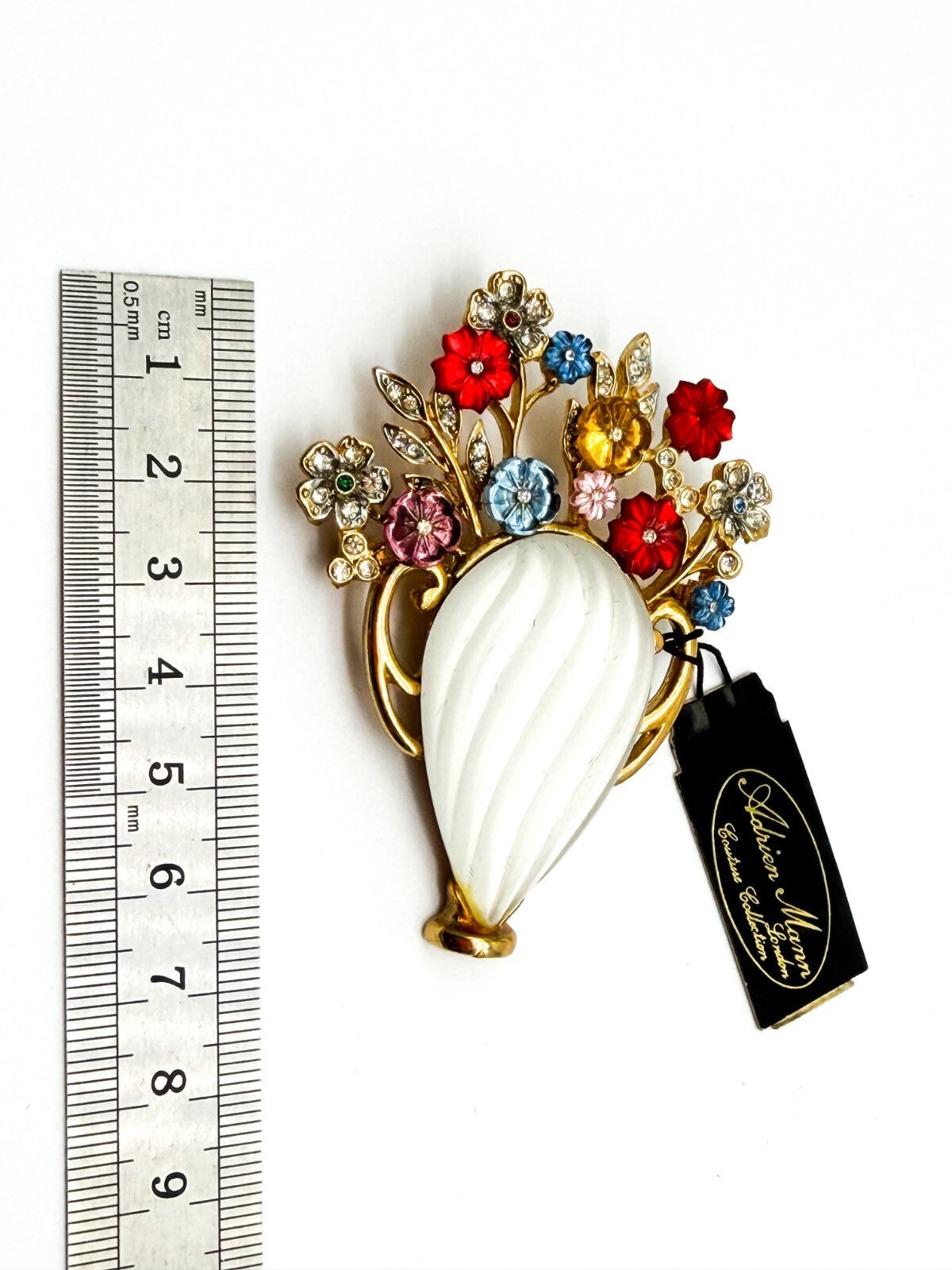 Vintage Craft (Gem-Craft) Adrien Mann Couture Giardinetti Brooch & Clip Ons