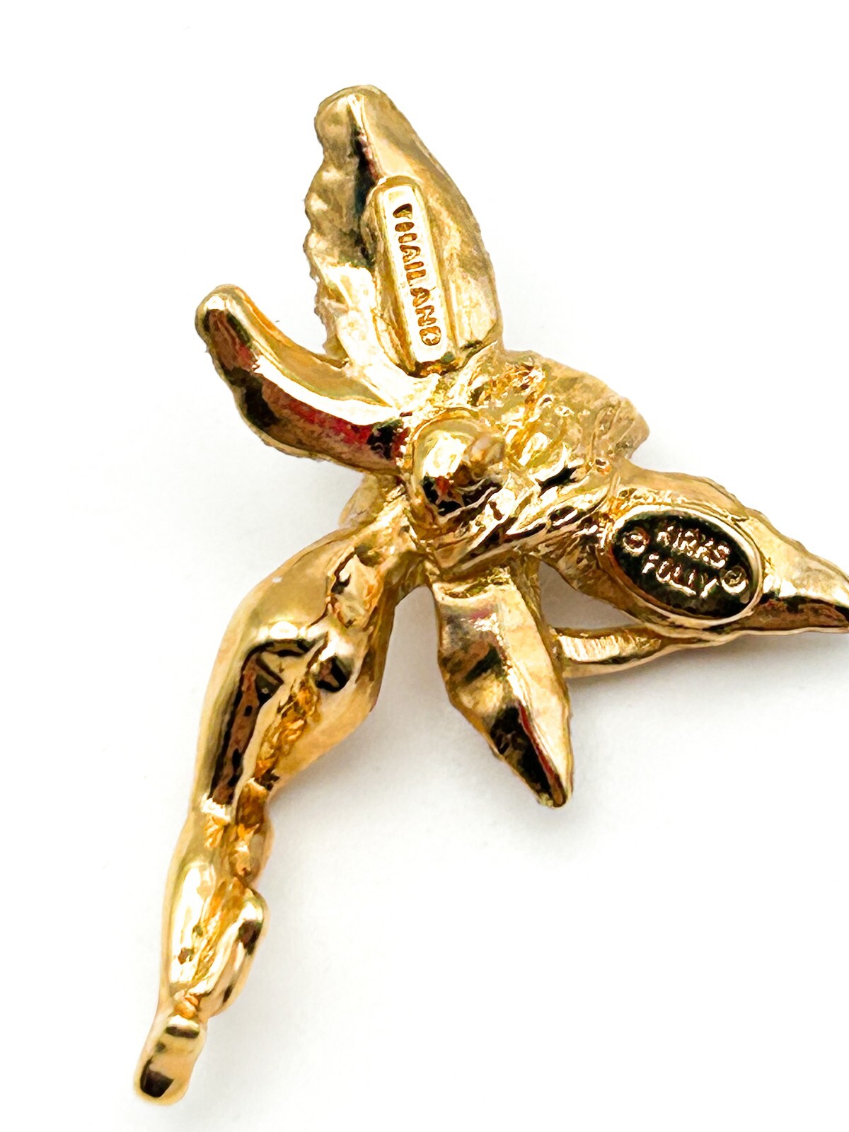 Kirk’s Folly Gold Tone Fairy Brooch Pin with Glitter Wings