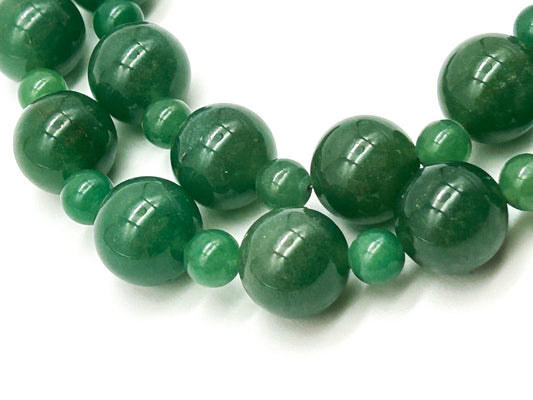 Aventurine Necklace & Earrings Set 925 Sterling Silver Pendant Bale 21”