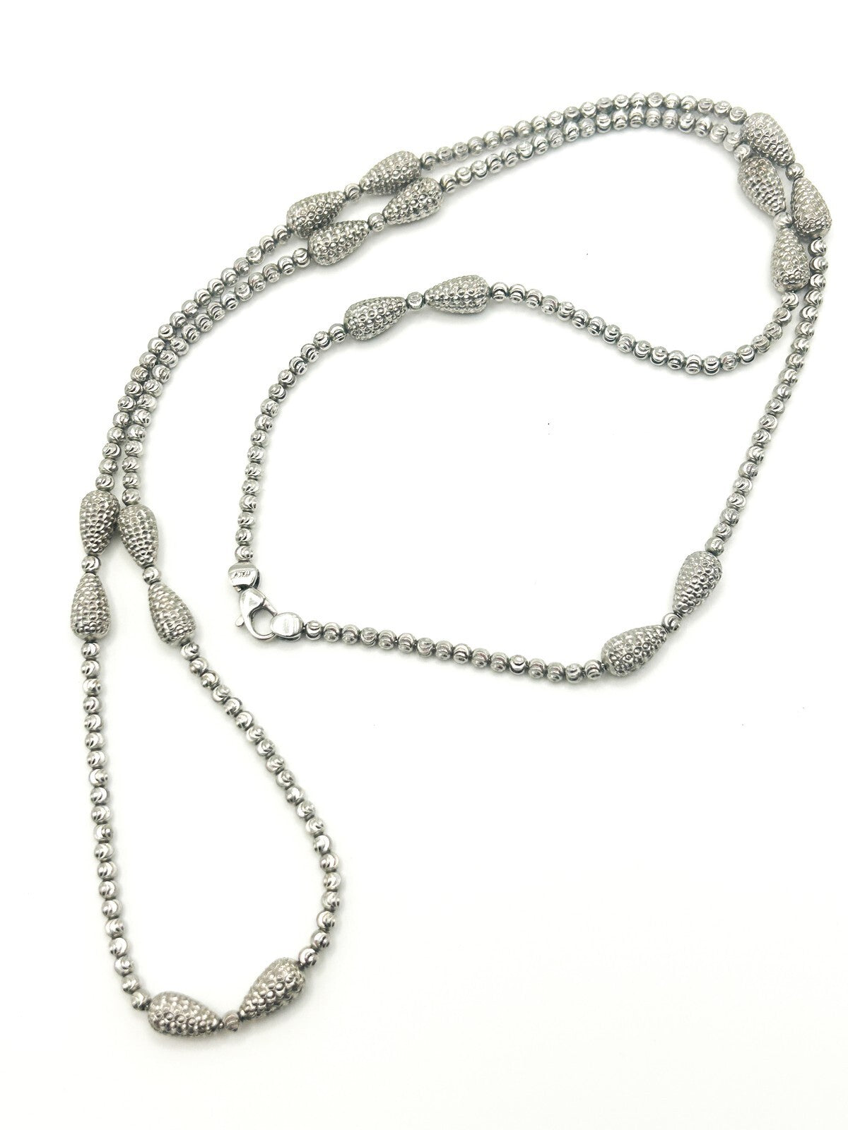 Signed OFFICINA BERNARDI Sterling Silver 925 Italy Long Necklace – 30”