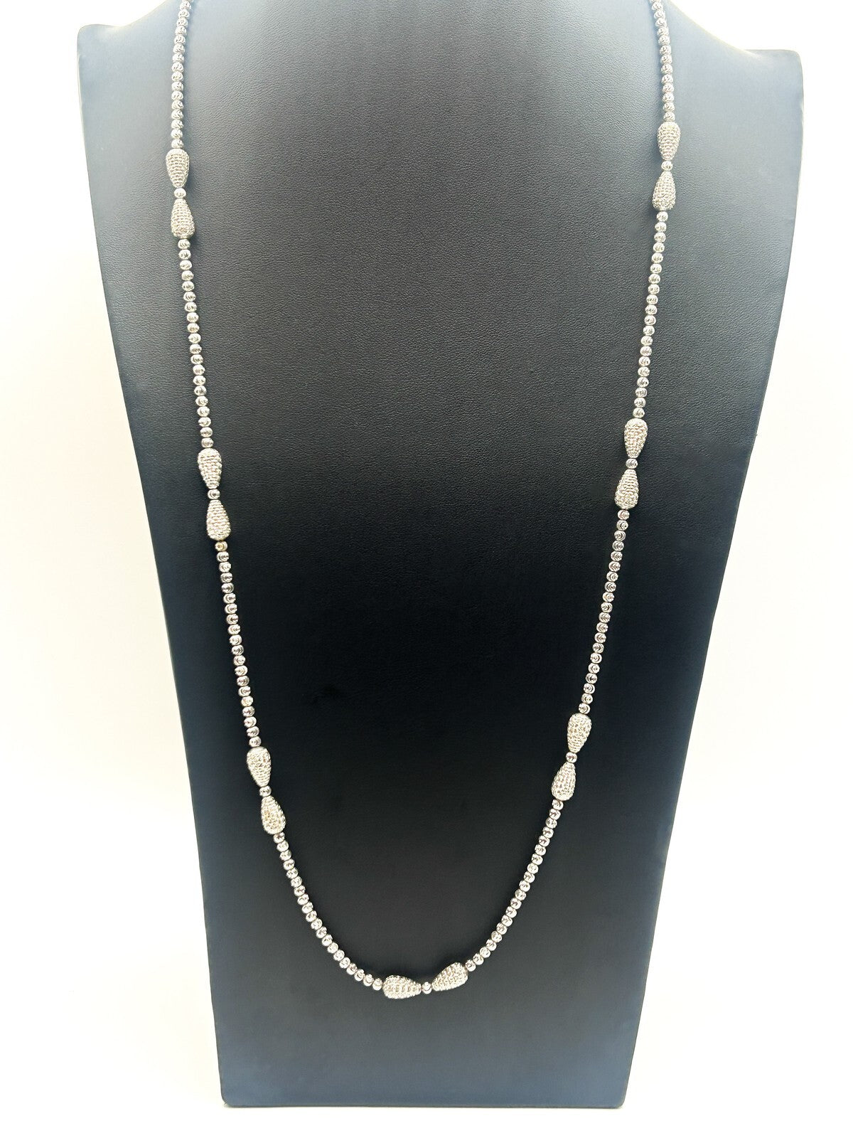Signed OFFICINA BERNARDI Sterling Silver 925 Italy Long Necklace – 30”