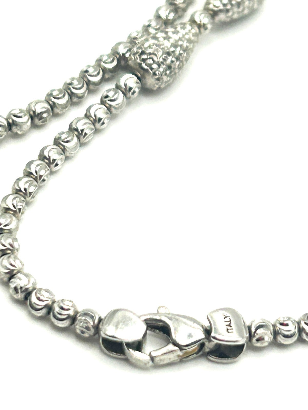 Signed OFFICINA BERNARDI Sterling Silver 925 Italy Long Necklace – 30”