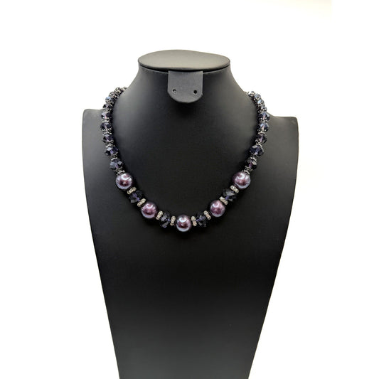 Vicenza Purple Faceted Glass Necklace – New with Tags