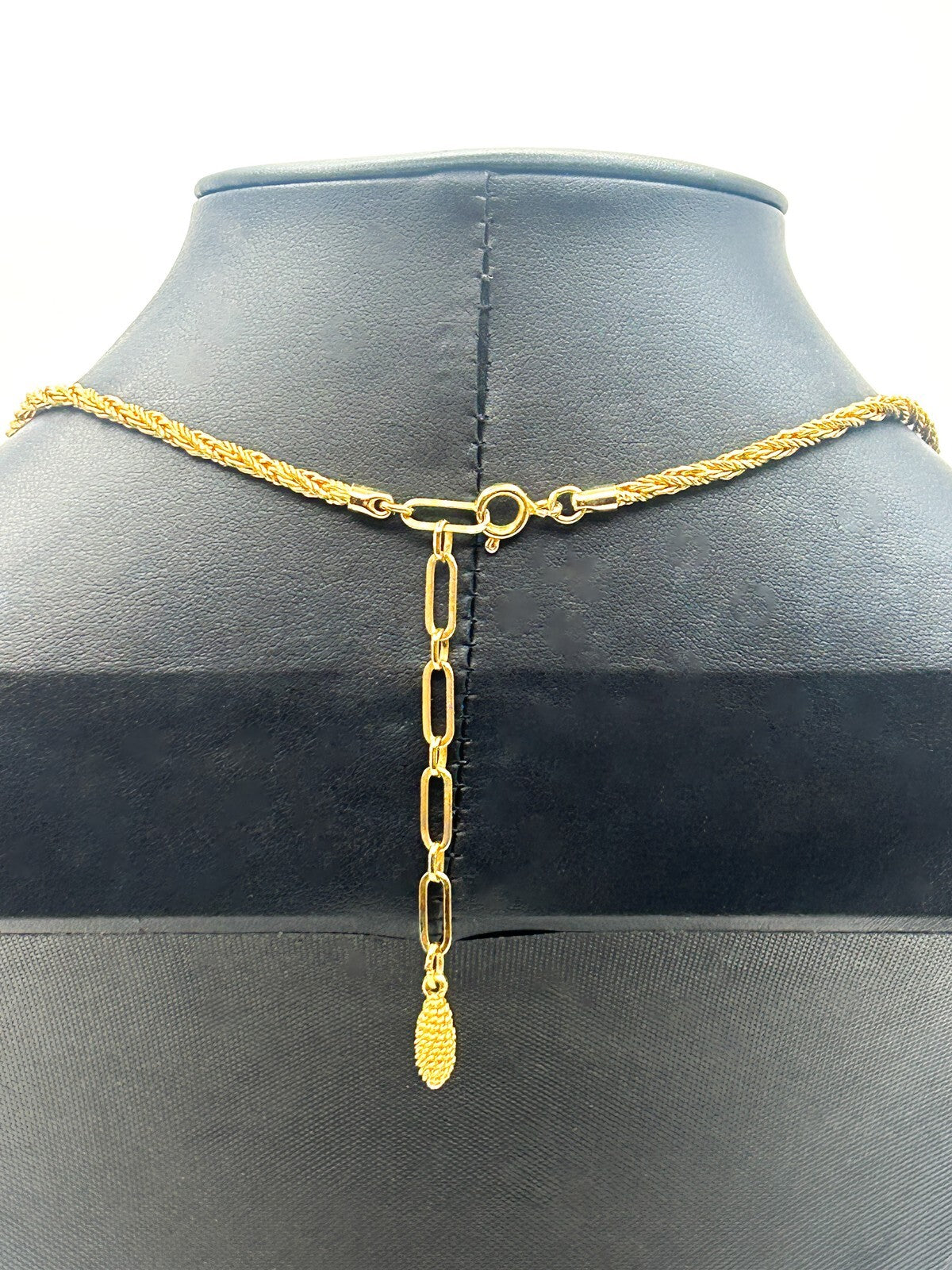 Pennino Gold Tone Leaf Statement Prong-set Faceted Garnet Stone Accent Necklace