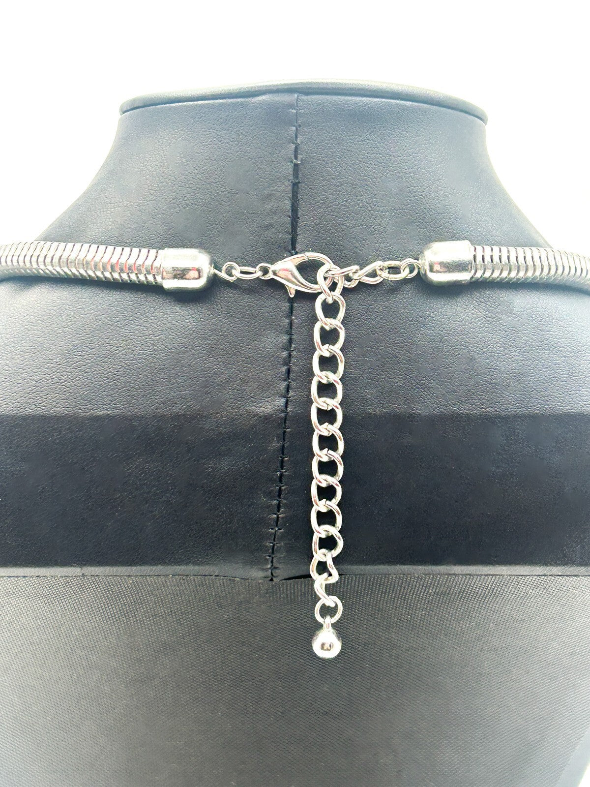 Silver & Gold Tone Chunky Y2K Industrial Collar Necklace – 17.5”