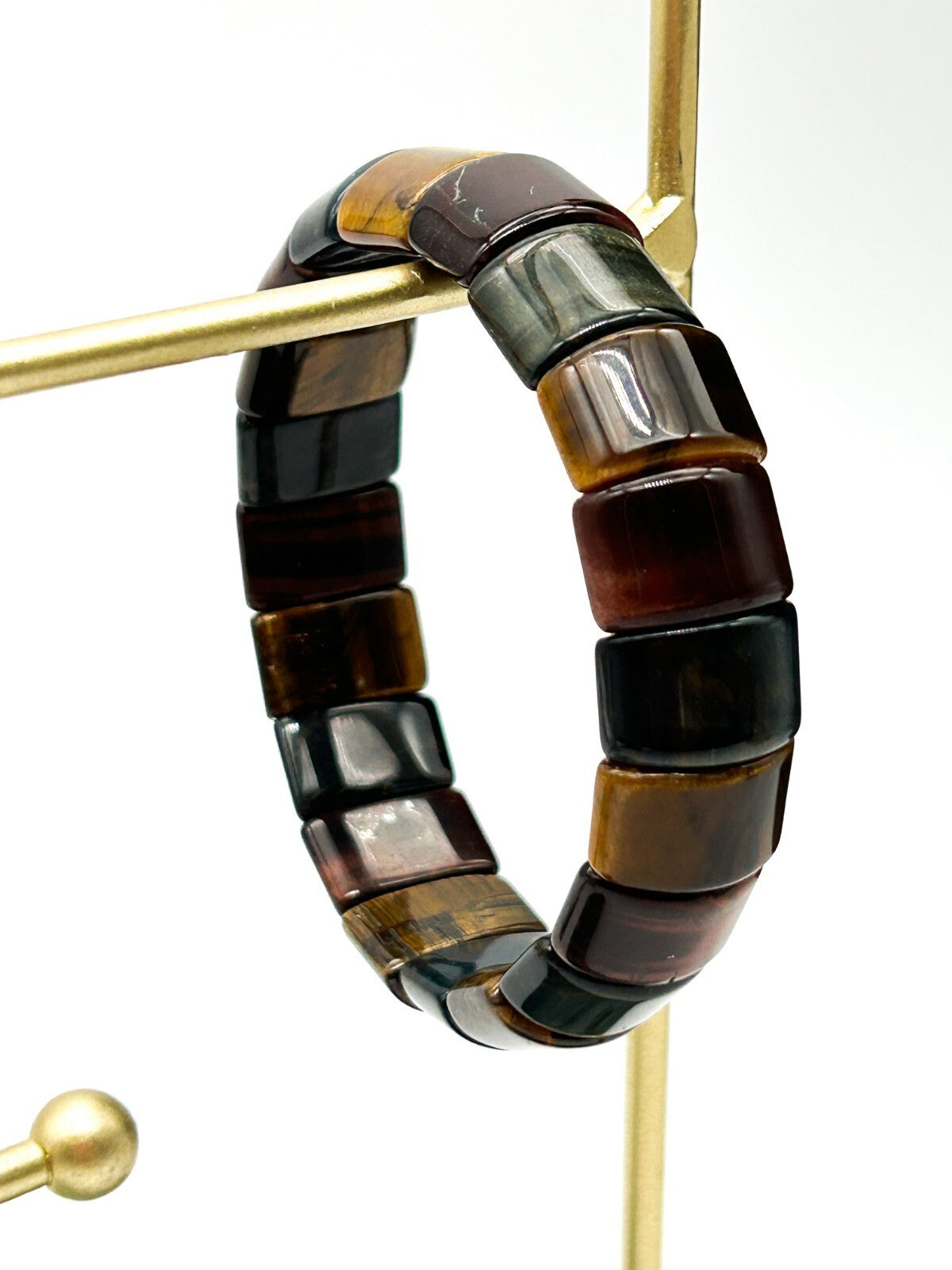 Tiger’s Eye Stretch Bracelet Multicolour Panel Stone Bracelet