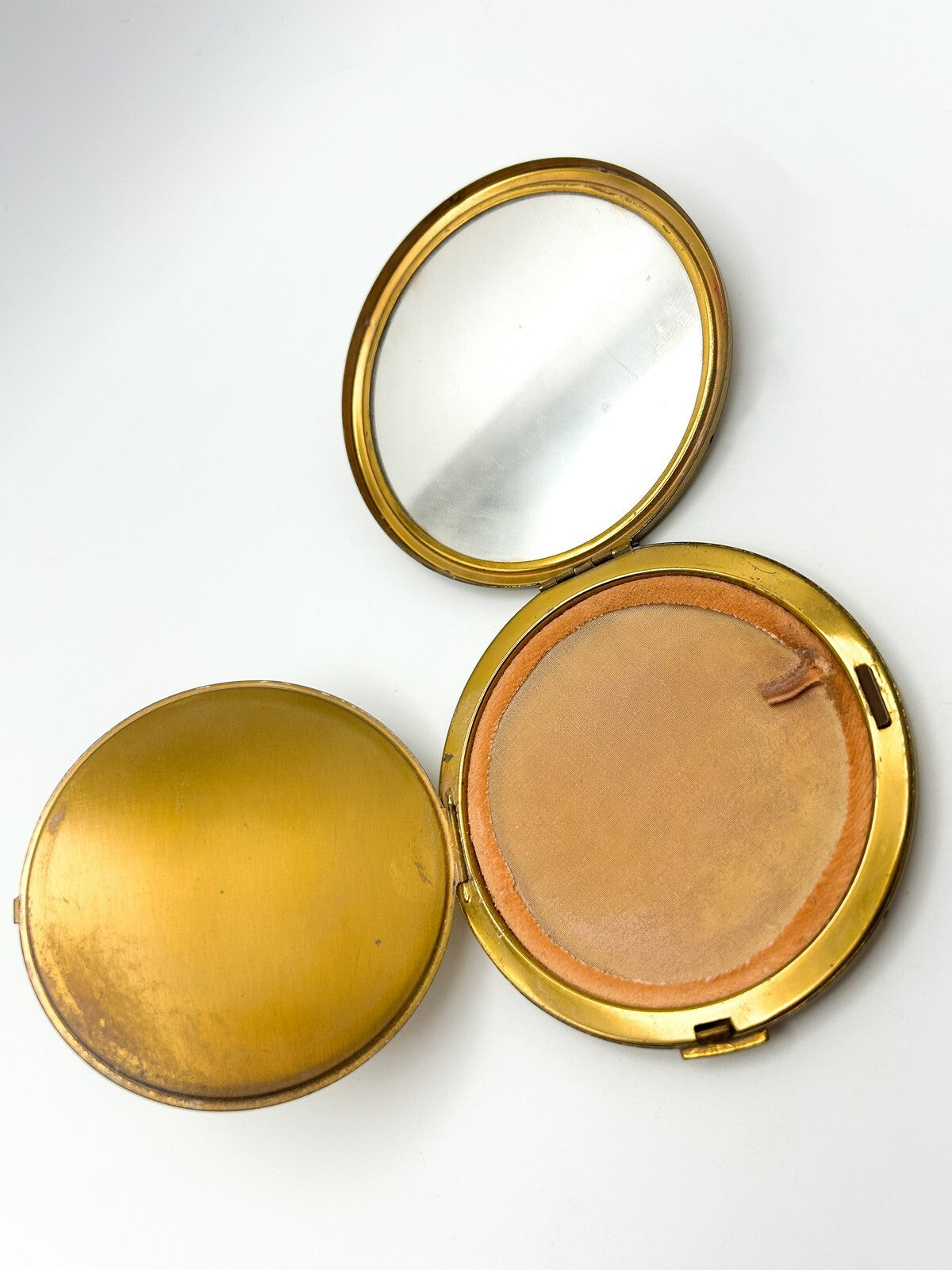 Vintage Vanity Fair Gold Tone Starburst Compact Mirror Made in Britain