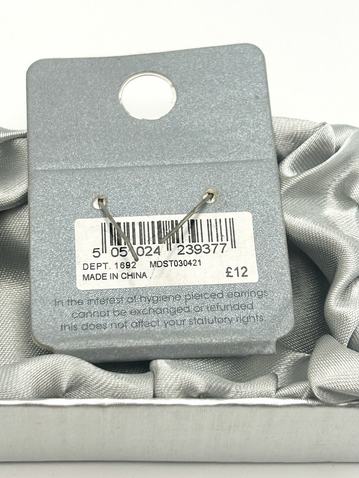 Jon Richard MOOD Crystal Drop Earrings Silver Tone AB Faceted Beads New Boxed
