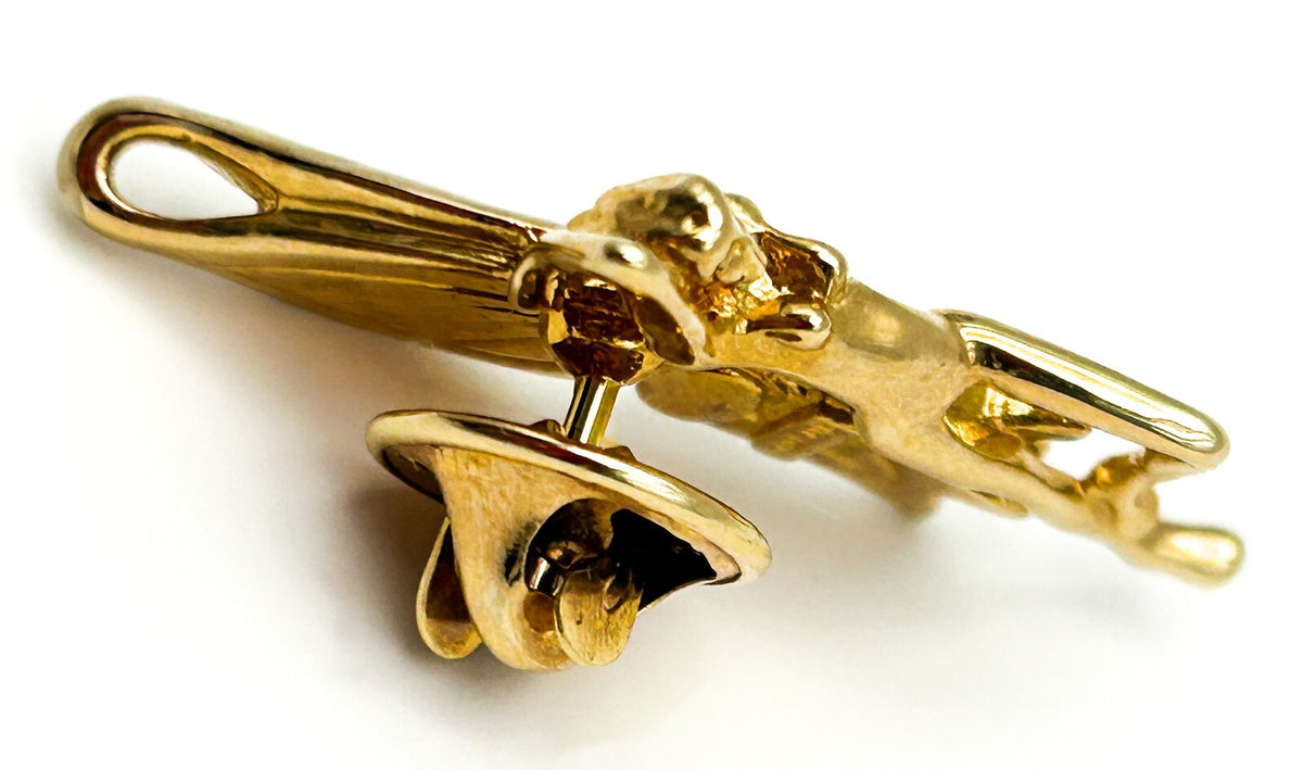 Kirks Folly Winged Fairy Brooch Enamel Gold Tone Pin Whimsical Signed
