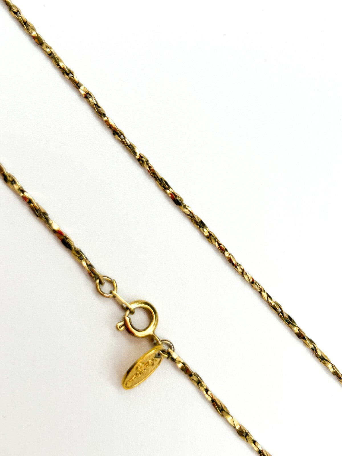 Vintage Vendome Gold Tone Twisted Rope Chain Necklace Signed Classic 18”