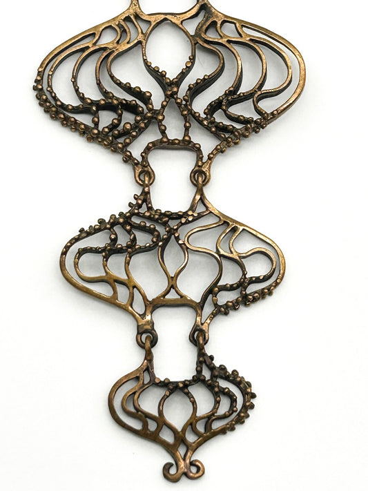 Hannu Ikonen Rainy Days Pendant Necklace Valo-Koru Finland Bronze Modernist