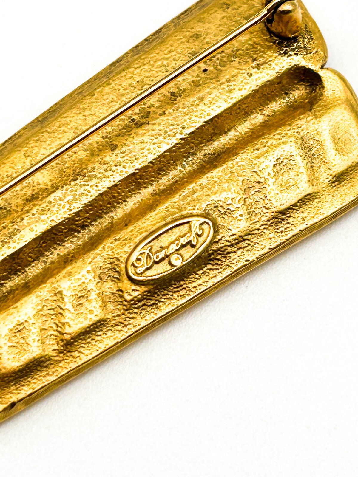 Vintage Danecraft Artist Paint Box Brooch Gold Tone Enamel Paint Palette Pin