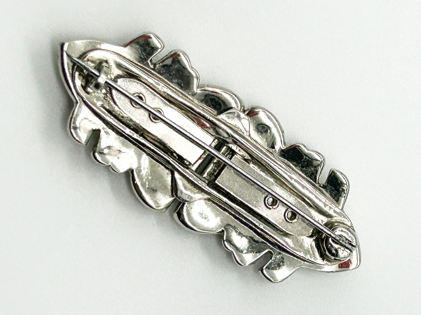 Vintage Rhinestone Duette Brooch Dress Clips Art Deco Style For Restoration