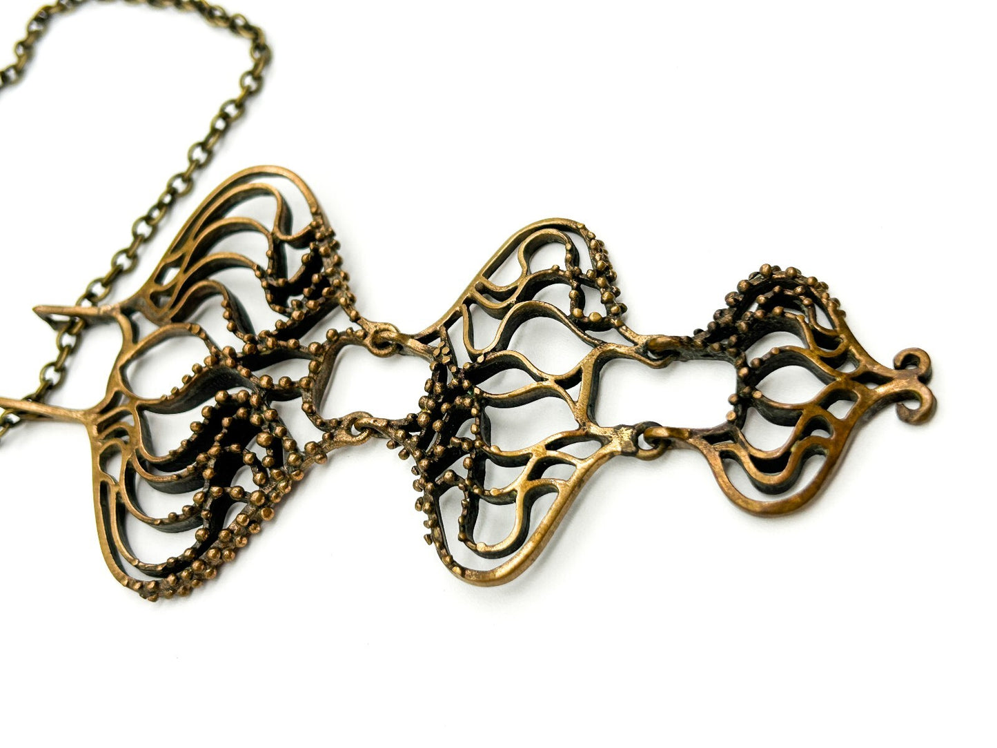 Hannu Ikonen Rainy Days Pendant Necklace Valo-Koru Finland Bronze Modernist