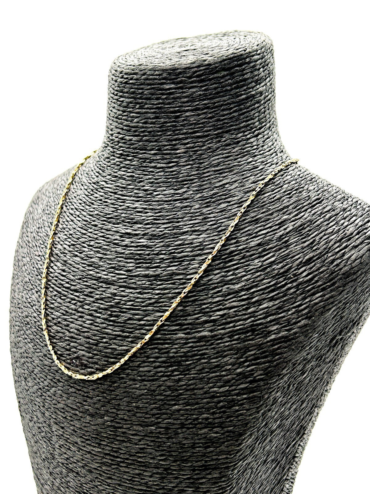 Vintage Vendome Gold Tone Twisted Rope Chain Necklace Signed Classic 18”