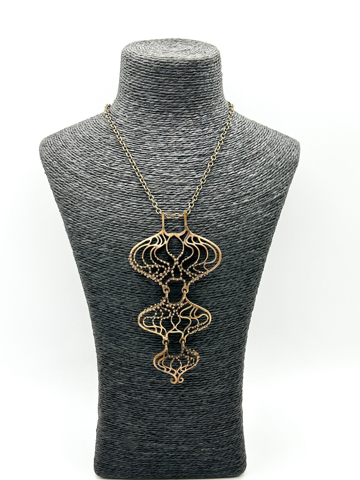 Hannu Ikonen Rainy Days Pendant Necklace Valo-Koru Finland Bronze Modernist