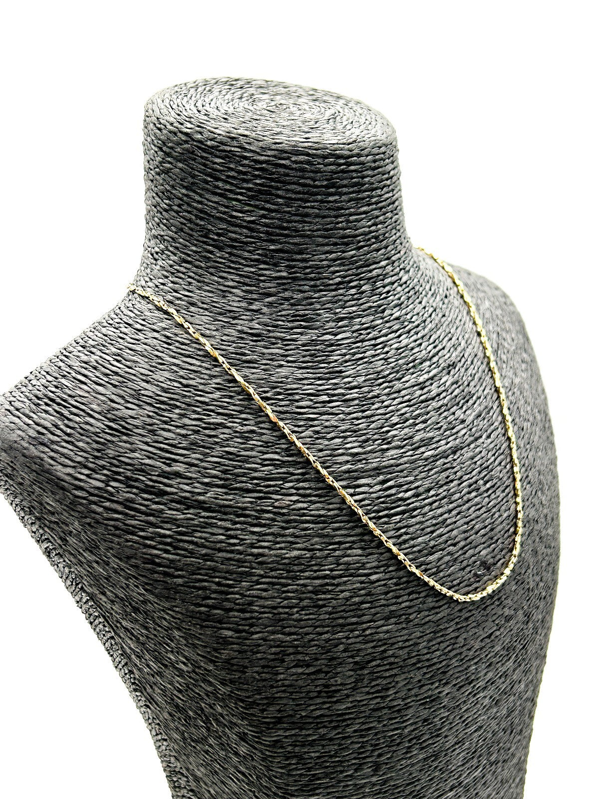 Vintage Vendome Gold Tone Twisted Rope Chain Necklace Signed Classic 18”