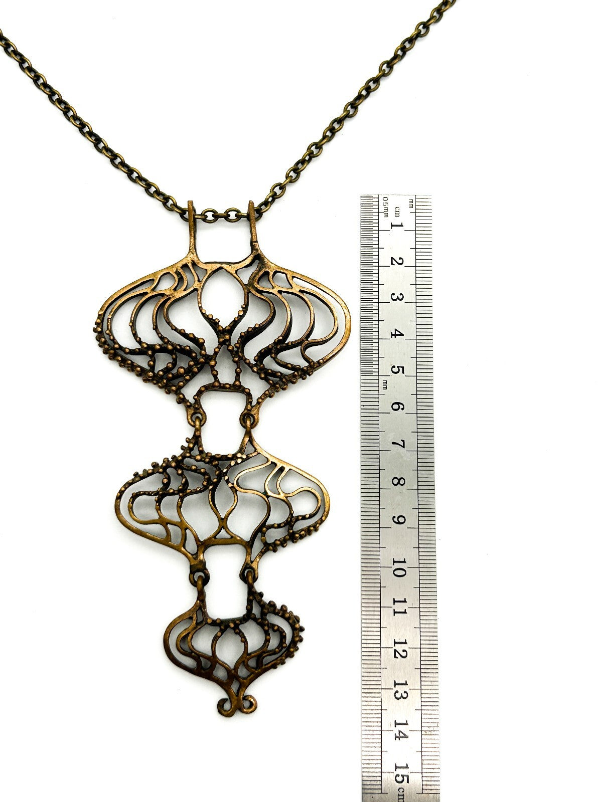 Hannu Ikonen Rainy Days Pendant Necklace Valo-Koru Finland Bronze Modernist