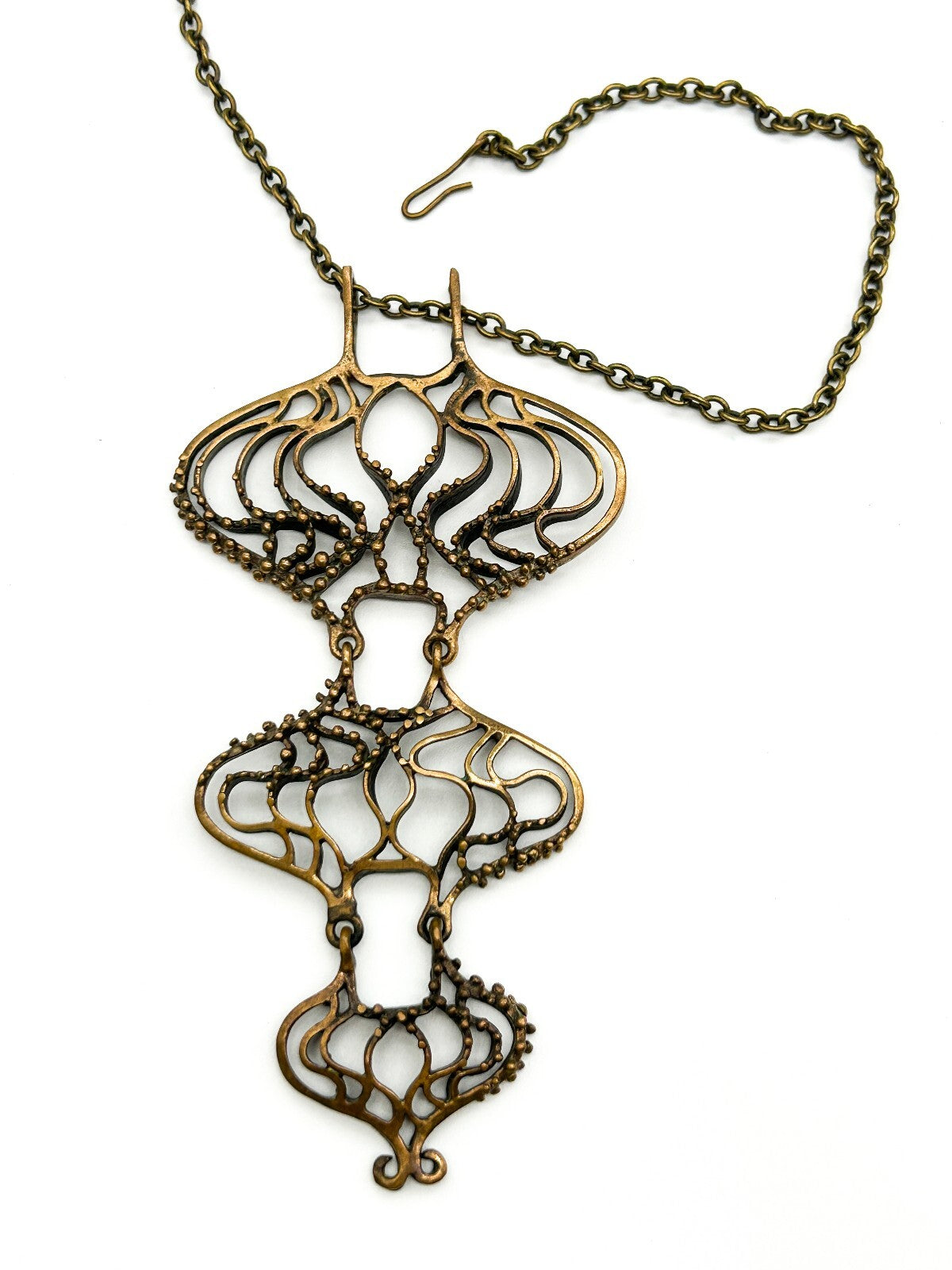 Hannu Ikonen Rainy Days Pendant Necklace Valo-Koru Finland Bronze Modernist