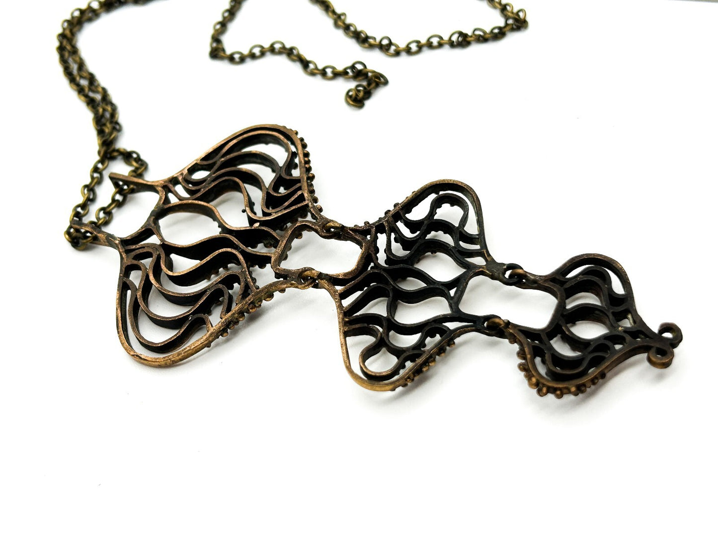 Hannu Ikonen Rainy Days Pendant Necklace Valo-Koru Finland Bronze Modernist