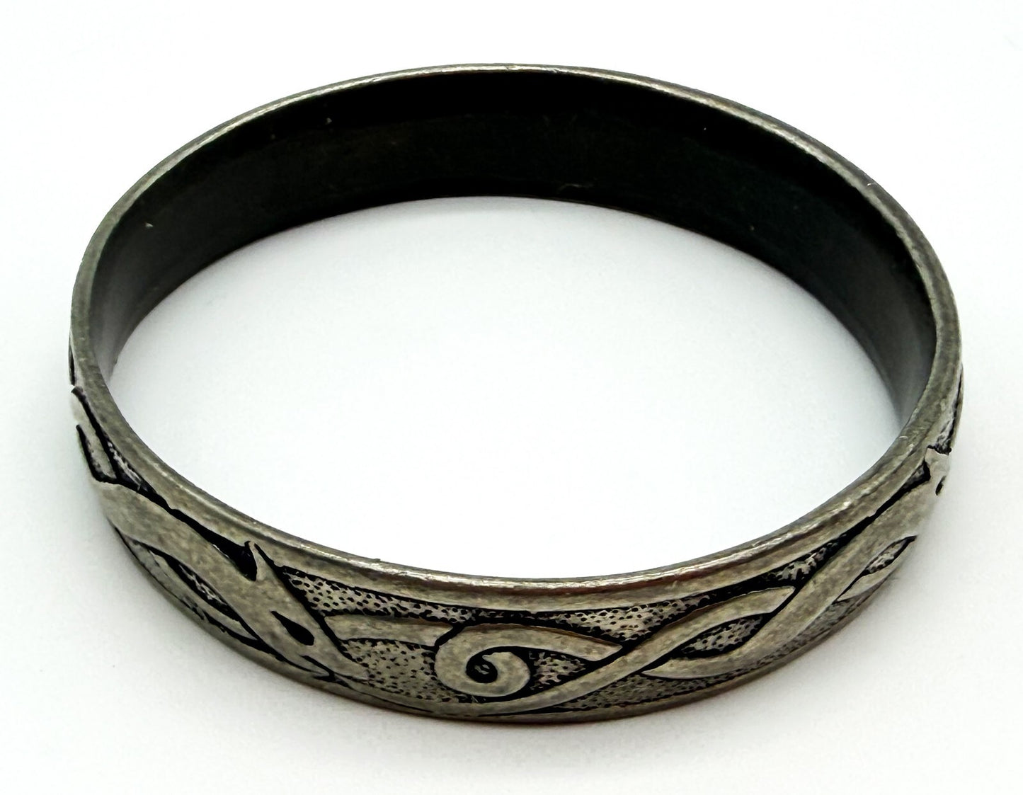St Justin Pewter Celtic Serpent Dragon Bangle Cornwall Mythology Bracelet