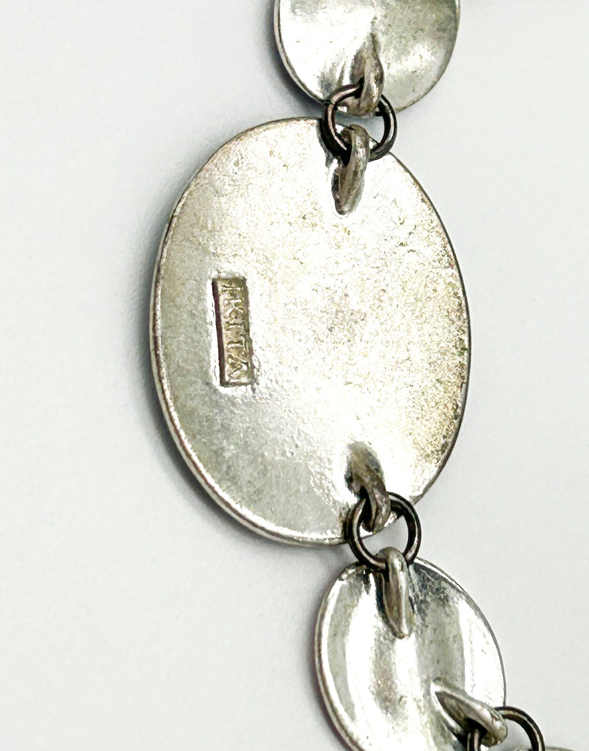 Ikita Statement Necklace Blue Purple Enamel Disc Necklace Articulated Adjustable