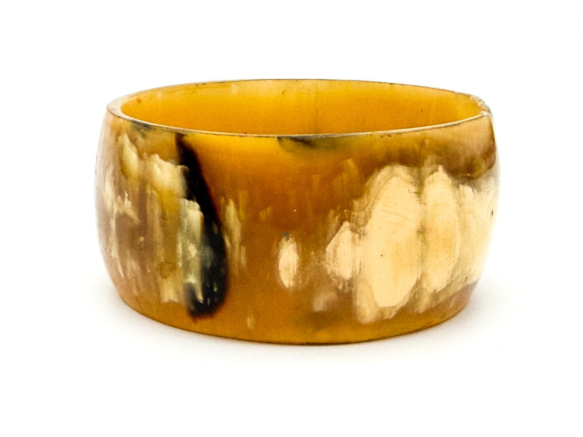 Vintage Organic Material Cuff Bracelet Bundle x4 Natural Cream Brown Bangles