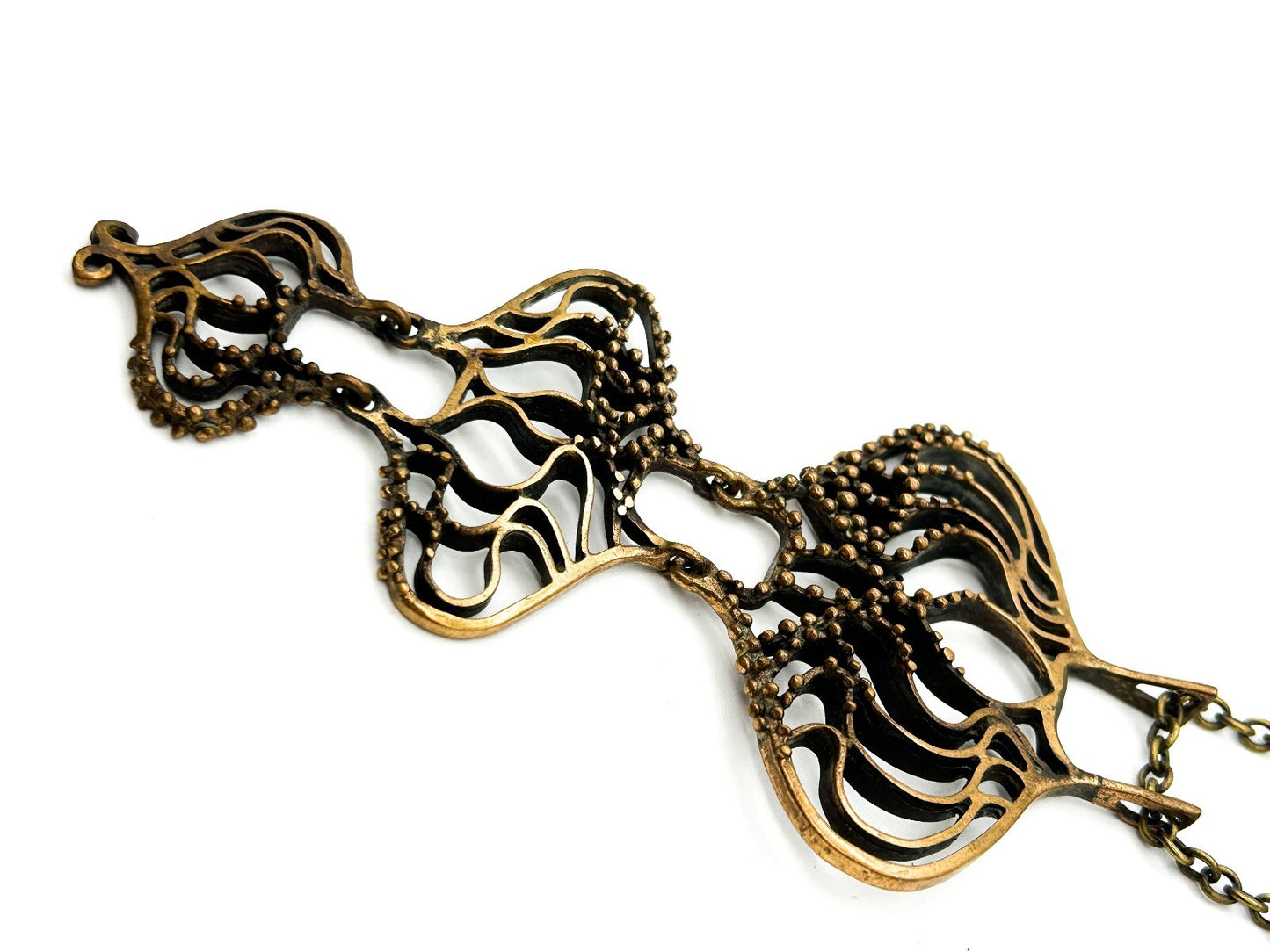 Hannu Ikonen Rainy Days Pendant Necklace Valo-Koru Finland Bronze Modernist