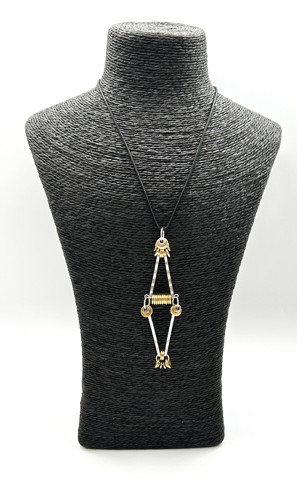 Industrial Mixed Metal Necklace Earrings Set One Of A Kind BD-Eye Original