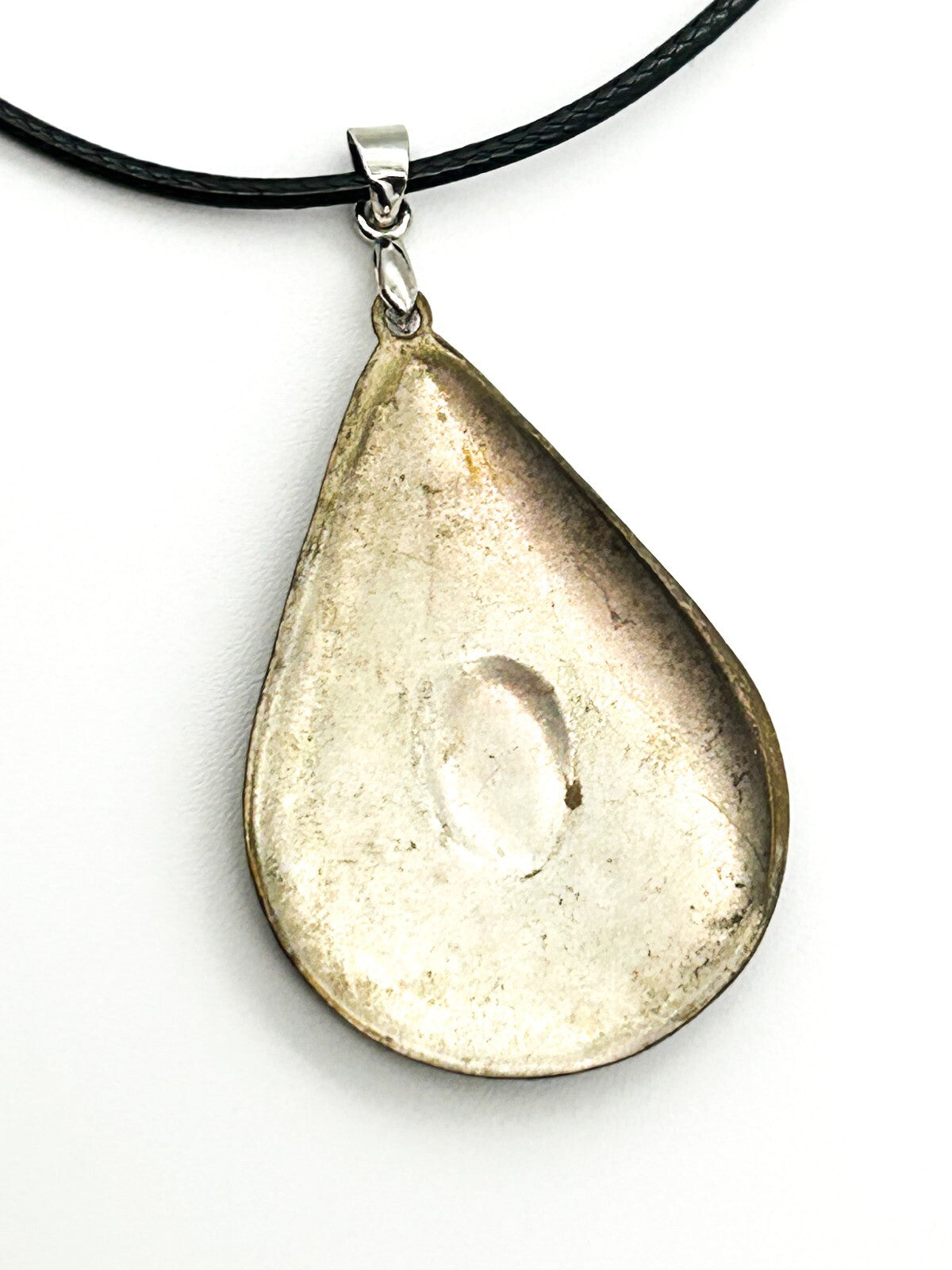 Vintage Egyptian Revival Silver Tone Pendant Necklace Pharoh Art Deco Rescue
