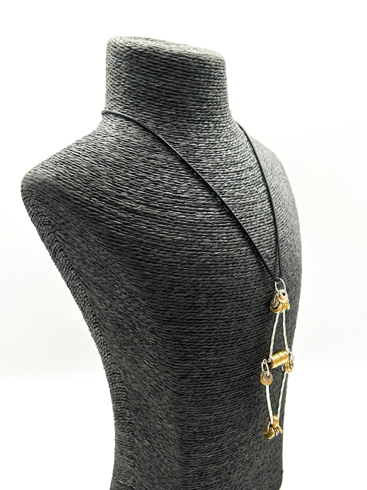 Industrial Mixed Metal Necklace Earrings Set One Of A Kind BD-Eye Original