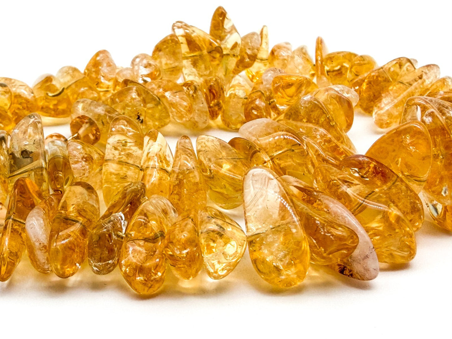 Natural Citrine Nugget Necklace Honey Yellow Gemstone Toggle Clasp Gemstone