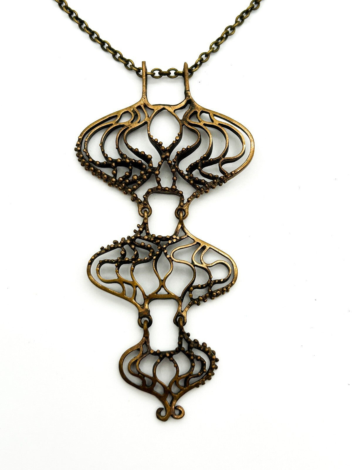 Hannu Ikonen Rainy Days Pendant Necklace Valo-Koru Finland Bronze Modernist
