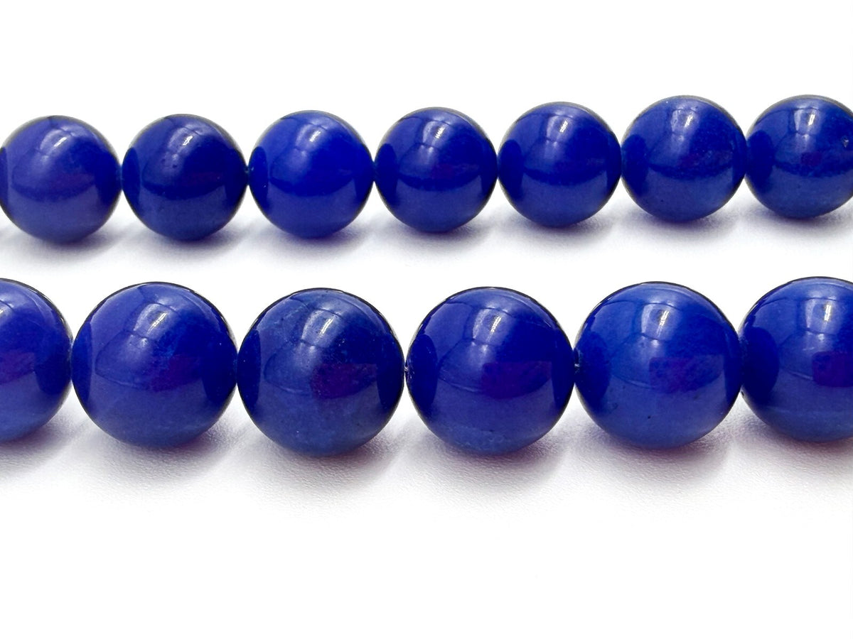 Cobalt Blue Agate Necklace Art Glass Swirl Spiral Pendant Statement Murano-style