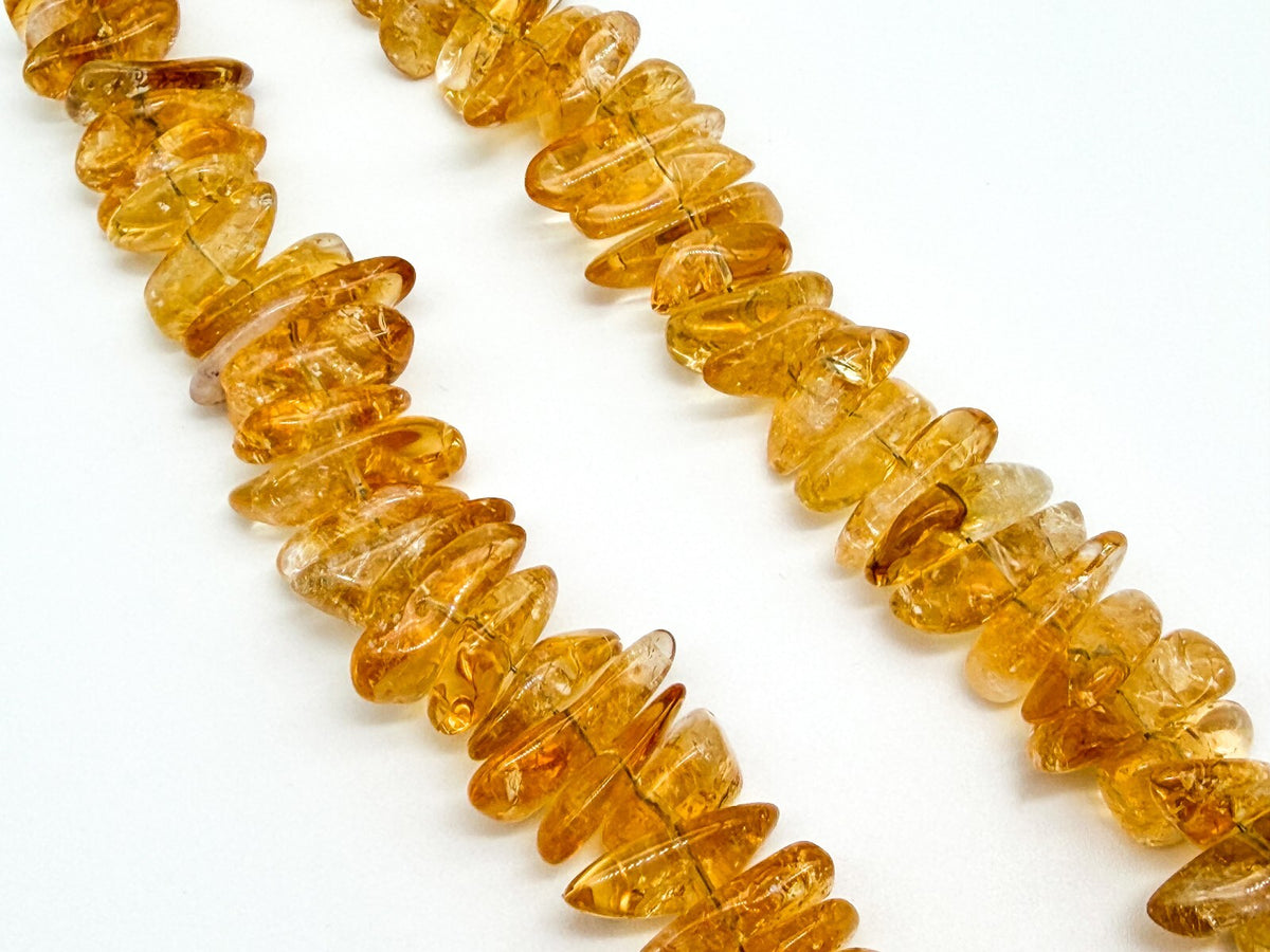 Natural Citrine Nugget Necklace Honey Yellow Gemstone Toggle Clasp Gemstone