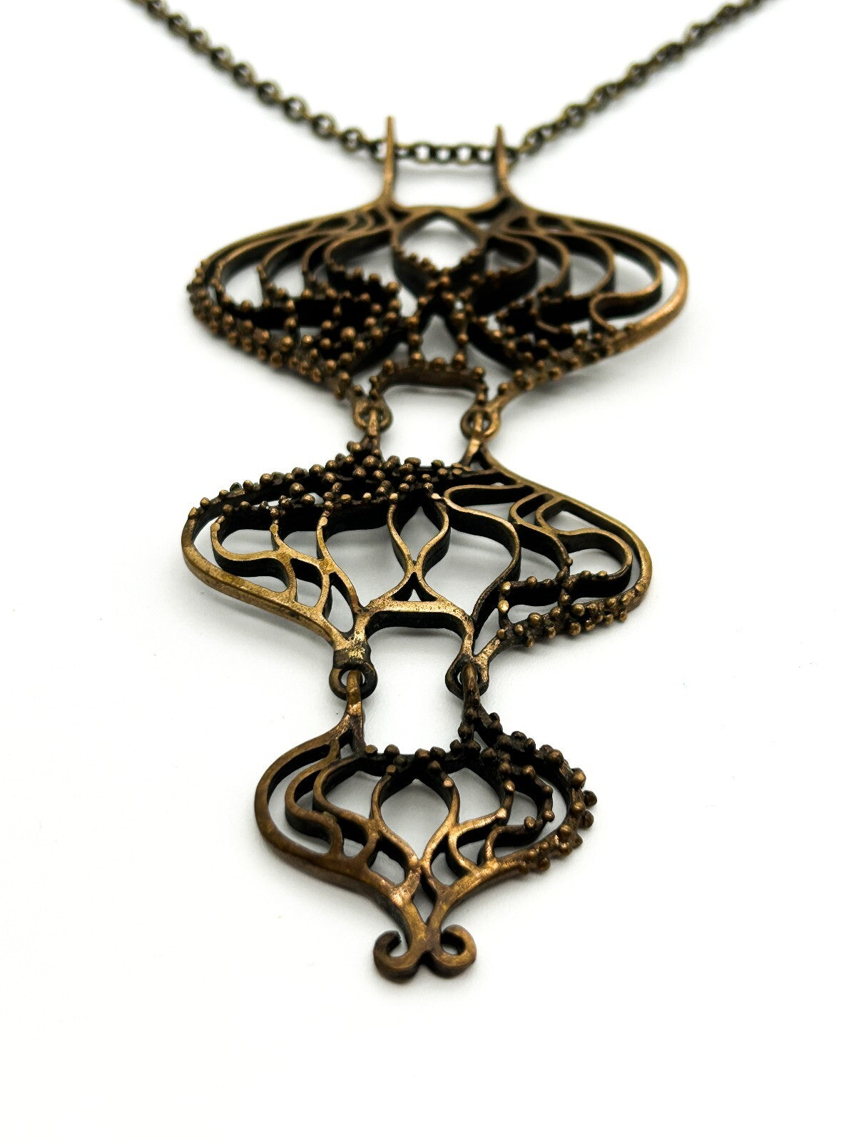 Hannu Ikonen Rainy Days Pendant Necklace Valo-Koru Finland Bronze Modernist