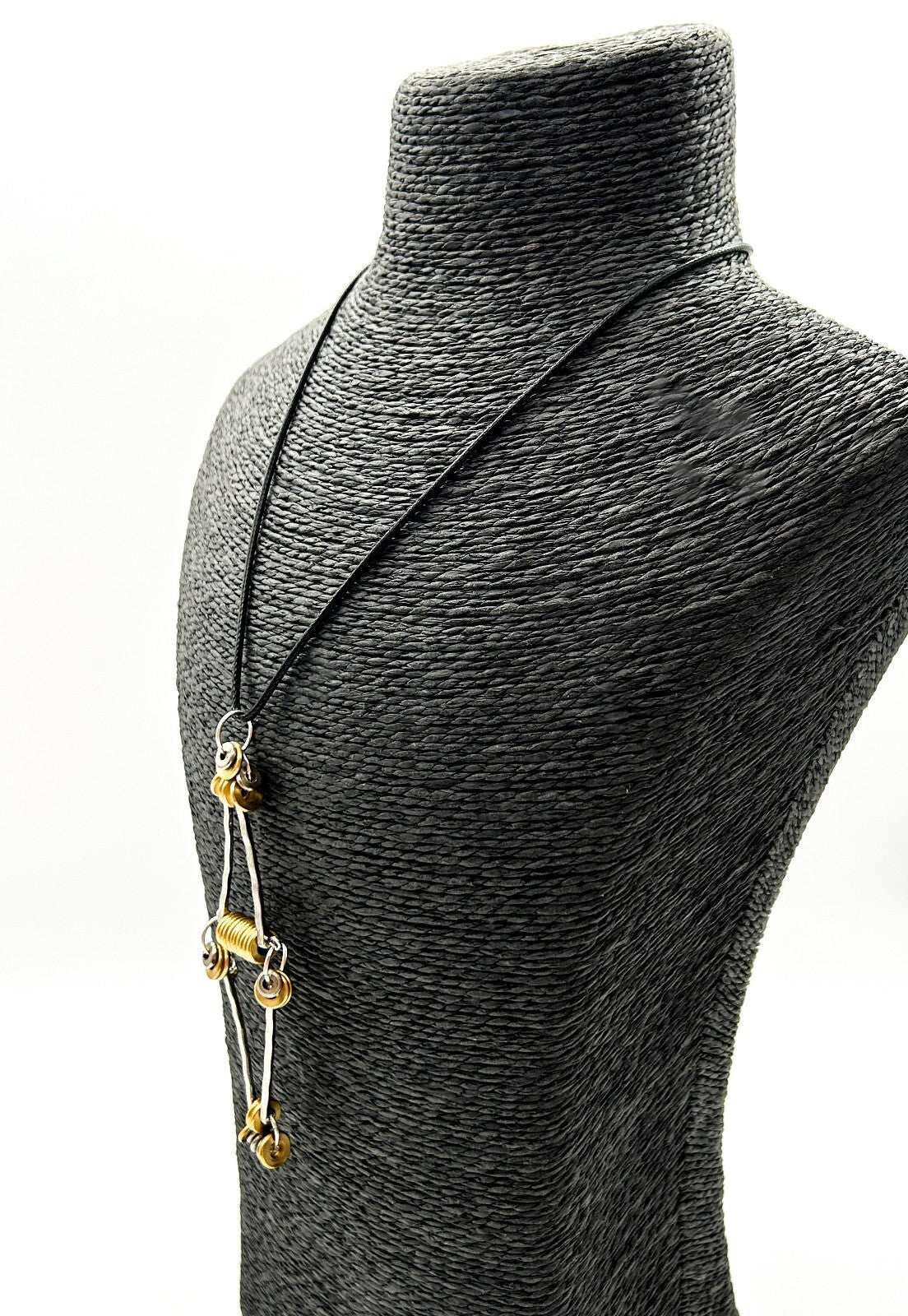 Industrial Mixed Metal Necklace Earrings Set One Of A Kind BD-Eye Original