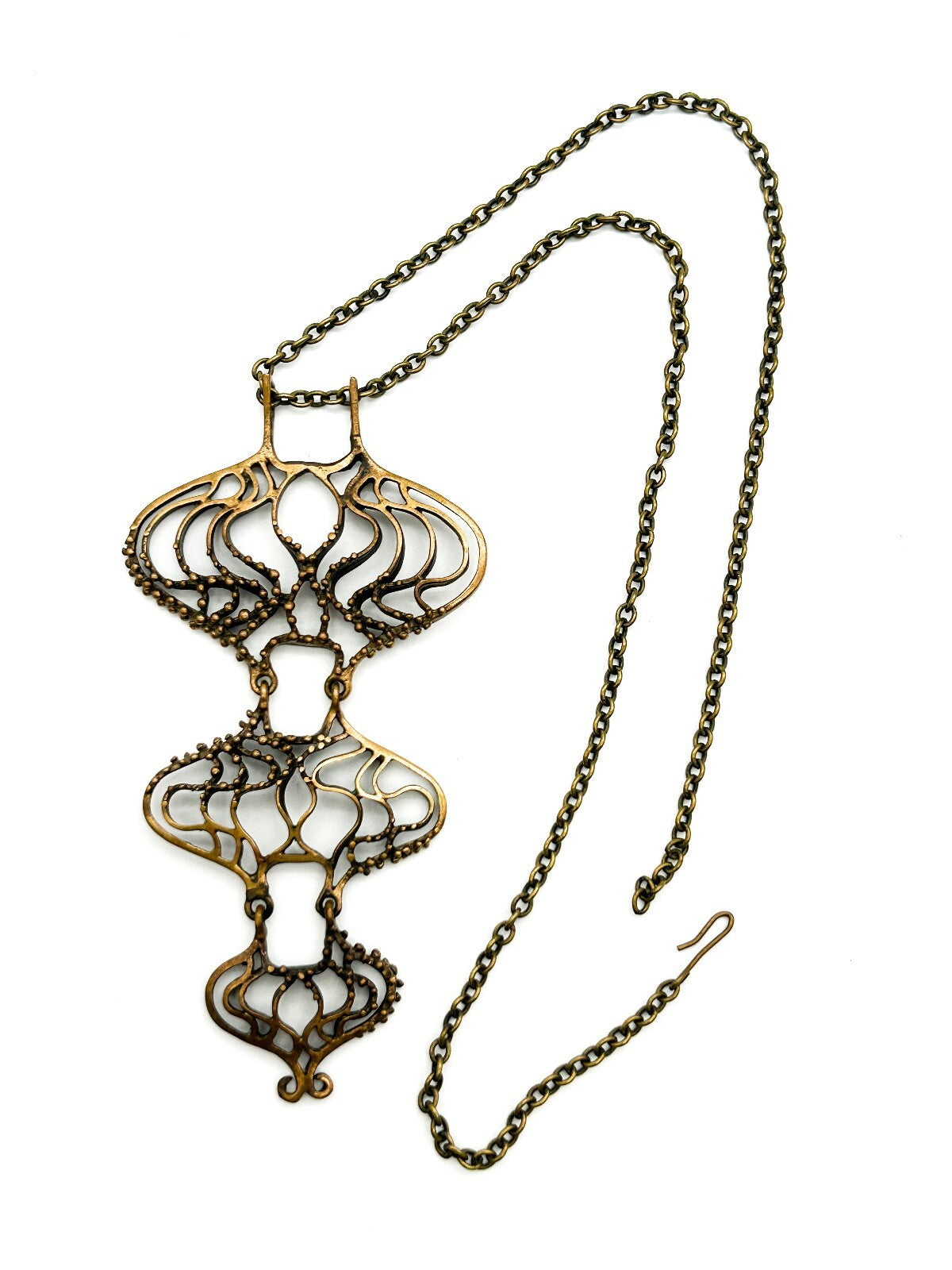 Hannu Ikonen Rainy Days Pendant Necklace Valo-Koru Finland Bronze Modernist