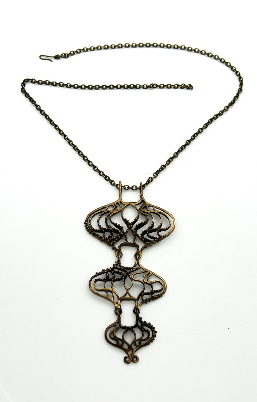 Hannu Ikonen Rainy Days Pendant Necklace Valo-Koru Finland Bronze Modernist