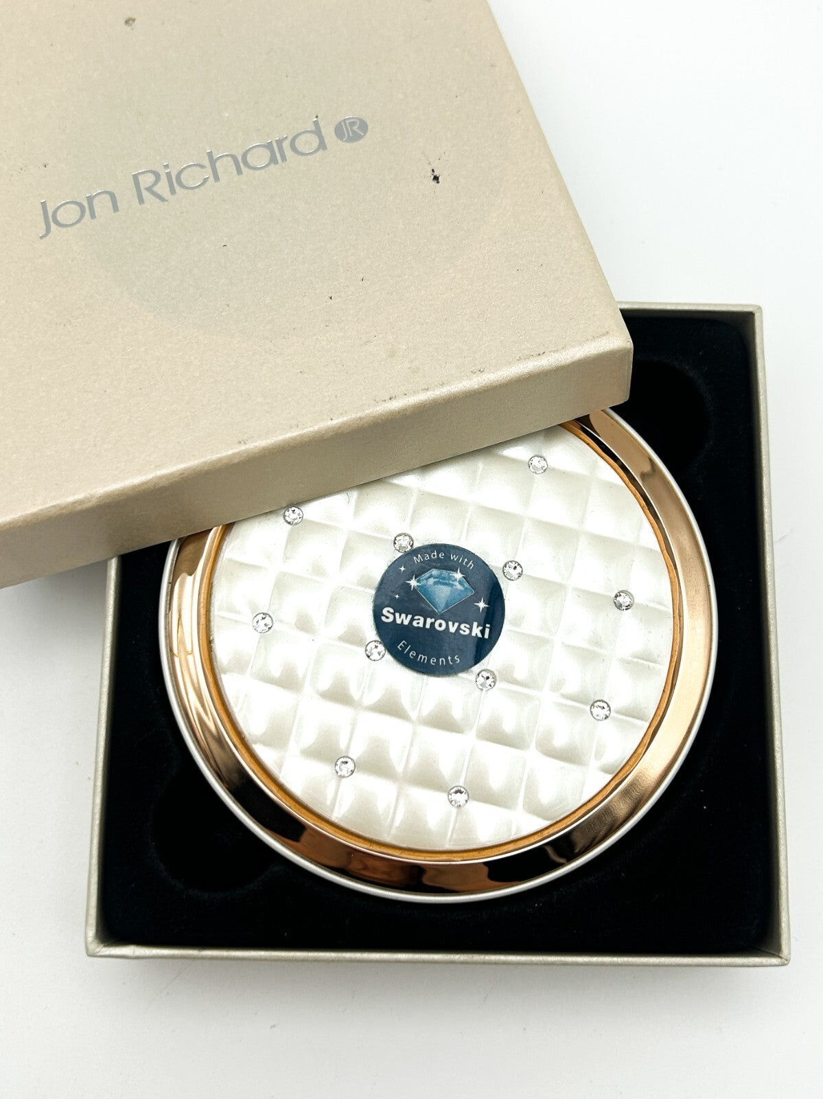 Swarovski Elements Jon Richard Crystal Compact Mirror in Original Box