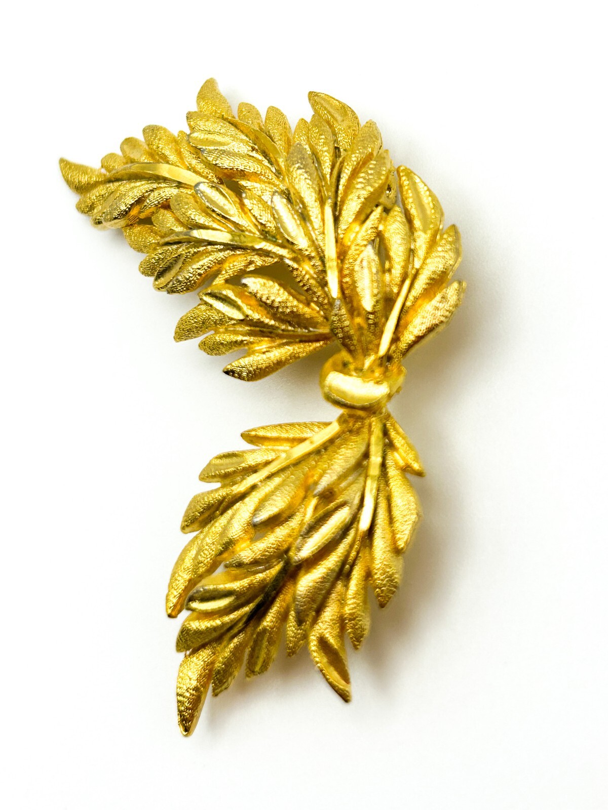 Vintage (60s) Signed Sphinx Gold Tone Wheat Sheaf Bow Brooch