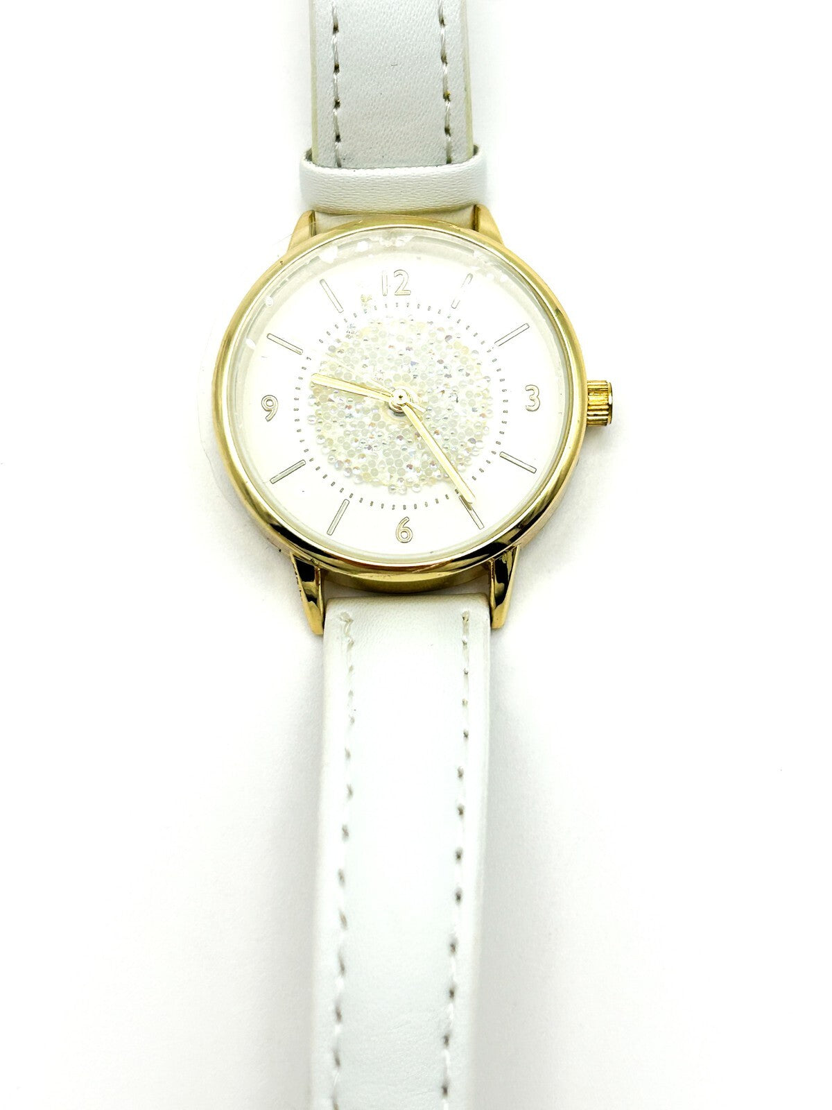 Vintage Secret Dreams Ladies Watch White Strap and Swarovski Crystal Dial
