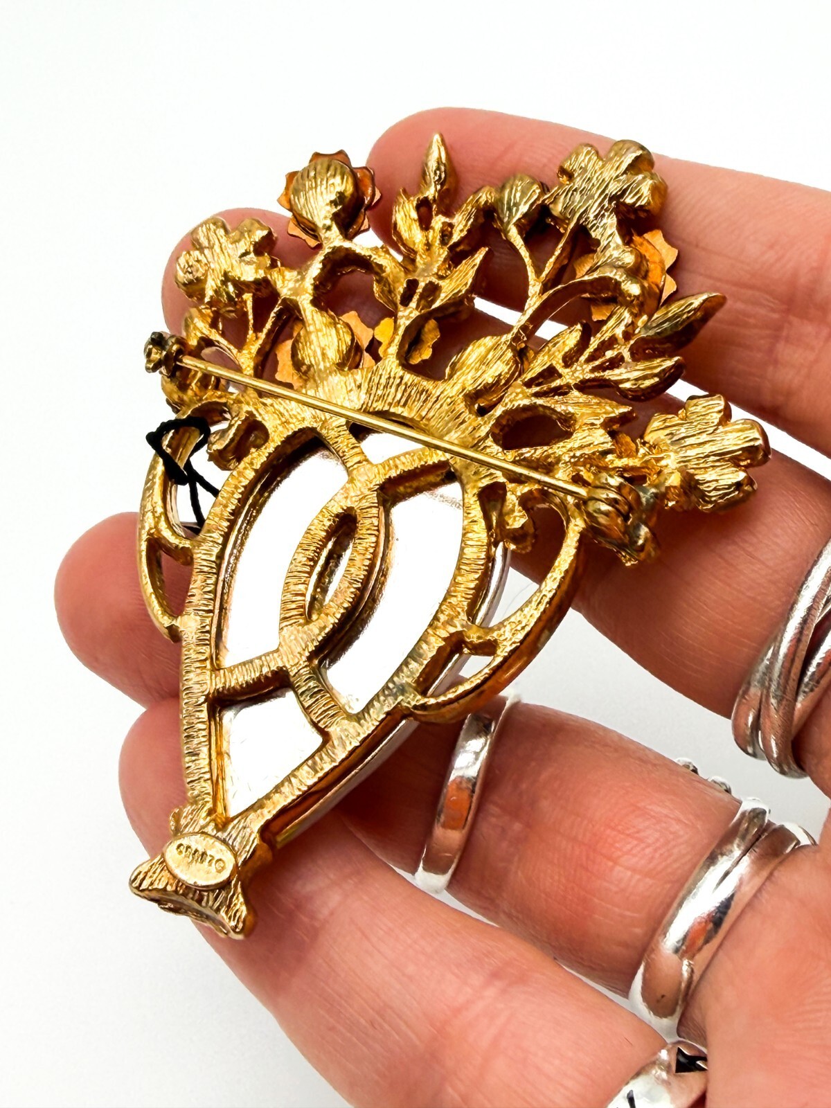 Vintage Craft (Gem-Craft) Adrien Mann Couture Giardinetti Brooch & Clip Ons
