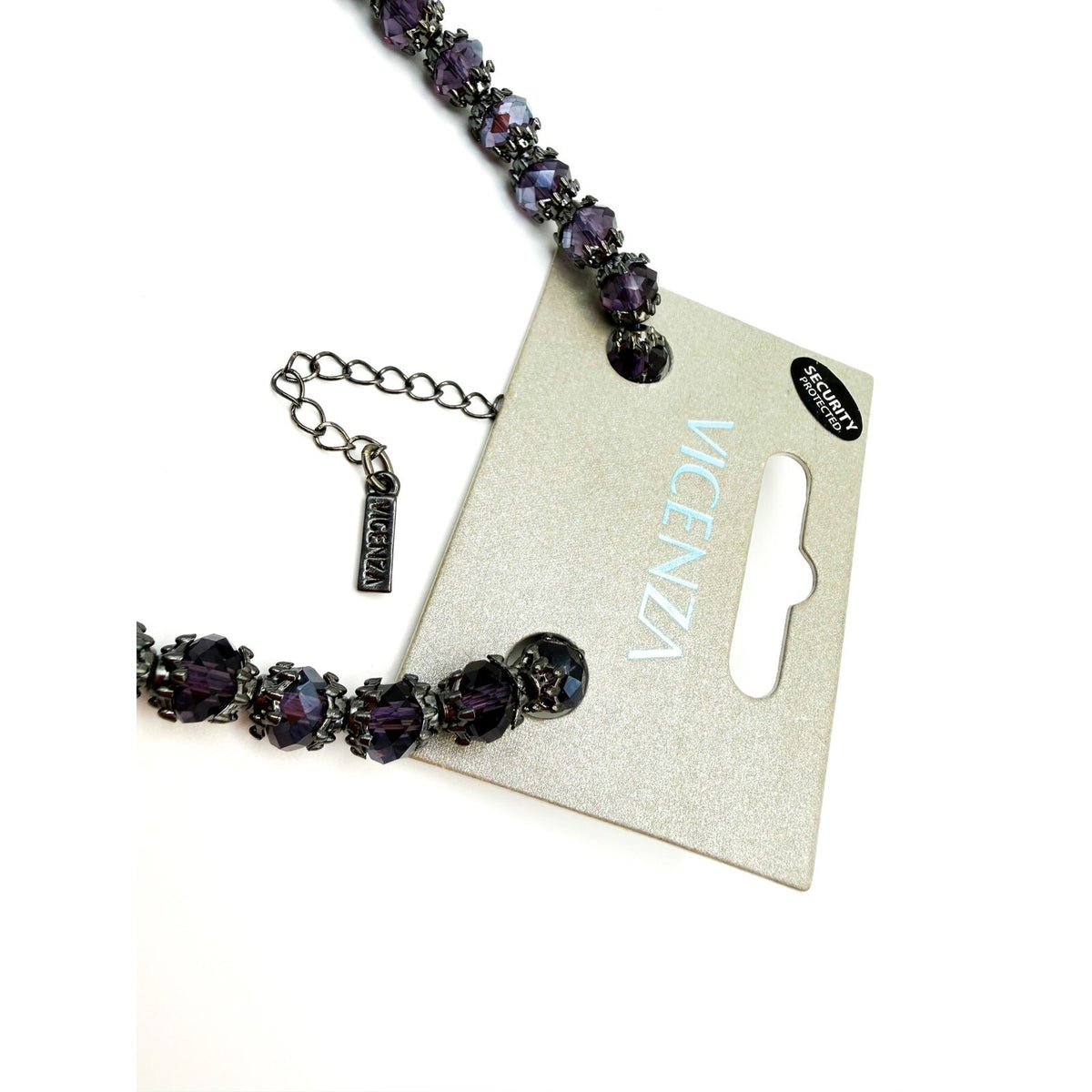 Vicenza Purple Faceted Glass Necklace – New with Tags
