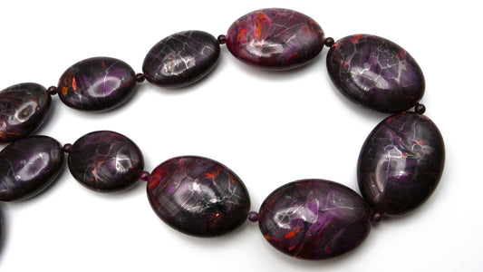 Vintage Purple & Mauve Graduated Bead Necklace