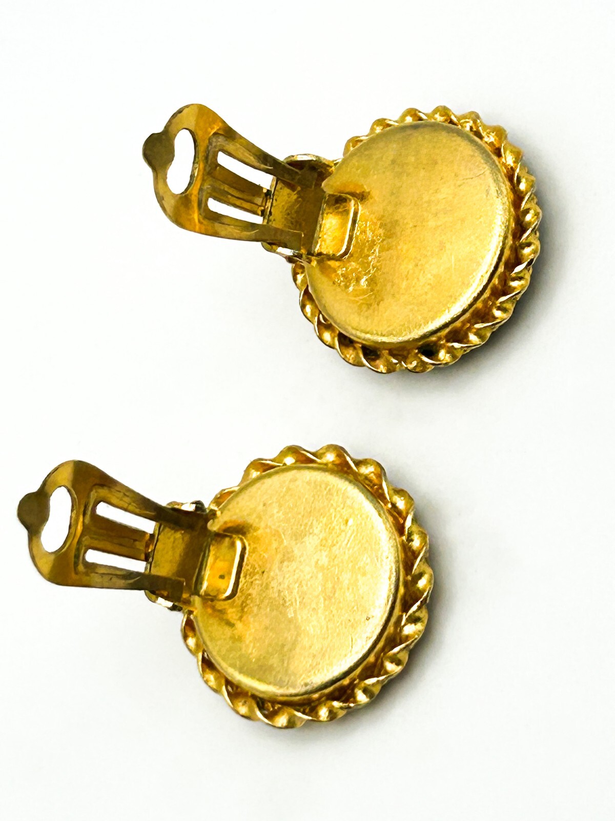 Italian Micro Mosaic Floral Clip-On Earrings with Yellow Daisy Design