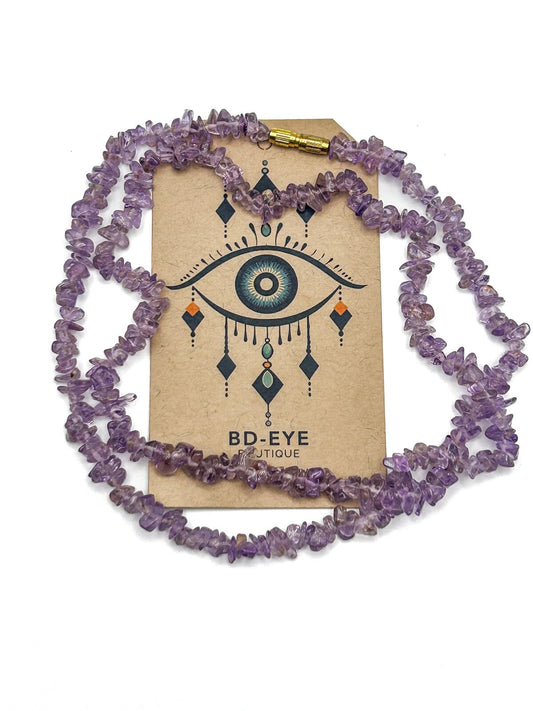 Vintage Amethyst Semi-Precious Gemstone Necklace